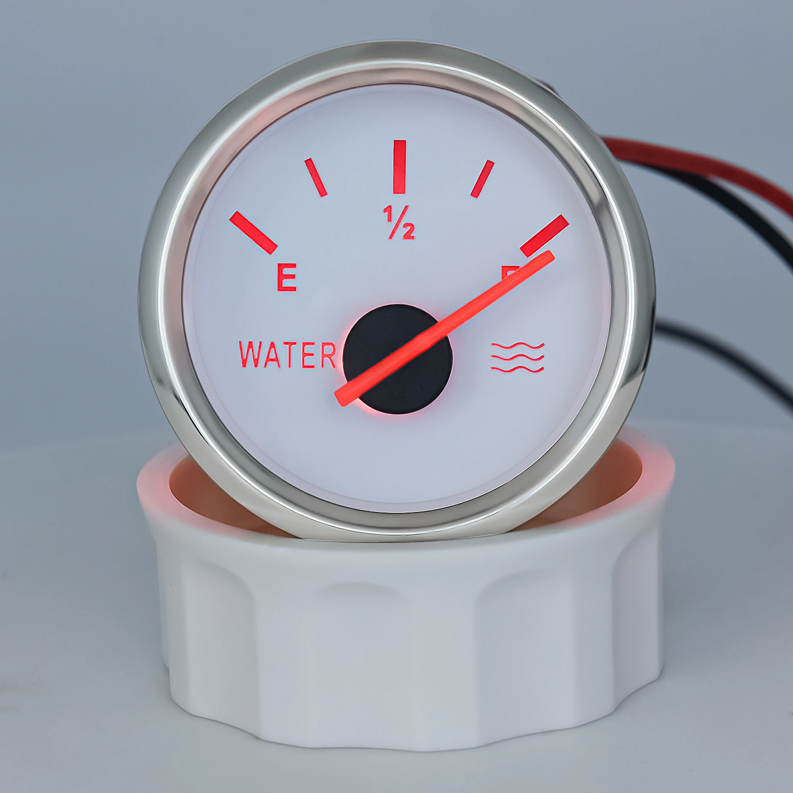 Water Level Sensor 0-190Ohm Water Float Sensor Water Level Gauge Red Color LED 52mm Water Tank Meter Indicator For Marine Car RV Camper Yacht 9-32V