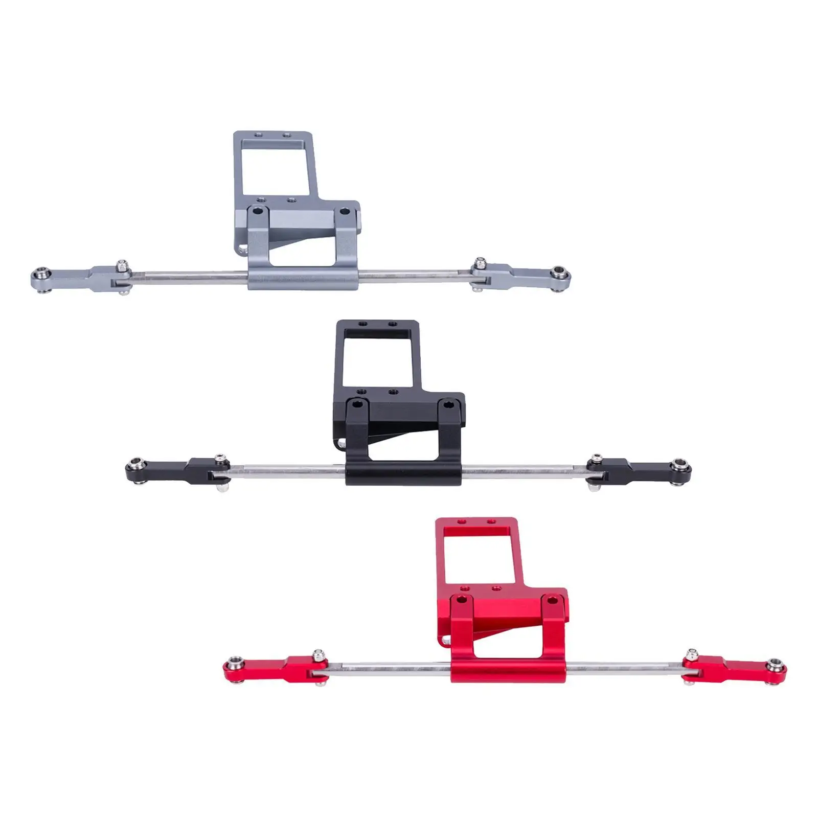 Direction hydraulique complète avec support servo aluminium, adaptée aux RC Crawler 1/10.
