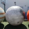 Free Shipping 3meters Helium Giant Inflatable Moon Ball With Led Lighting PVC Airtight Air Blown Planet Balloon For Party Show 6