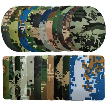 Tipi di modelli Multicam Toppe termoadesive in twill per abbigliamento Toppe in tessuto ovale con applicazioni di stoffa mimetica rettangolari di grandi dimensioni all'ingrosso