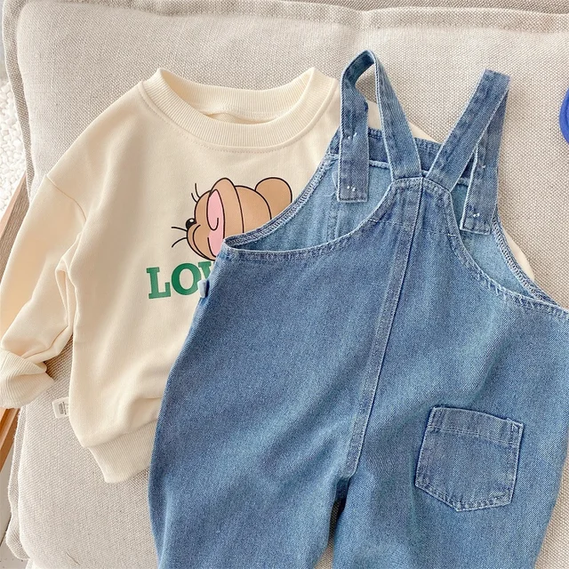macacão denim infantil primavera