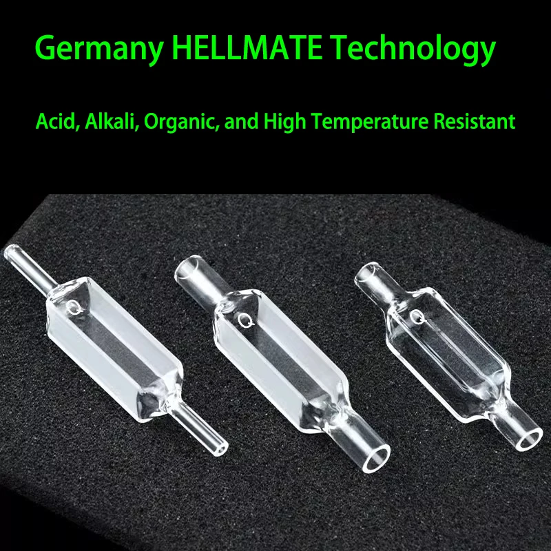 1pcs 10mm Quartz Flow Cuvette Cells Pool 1mm Two-way Light Fluorescence 2mm Four-sided Light Transmission Integrated Molding