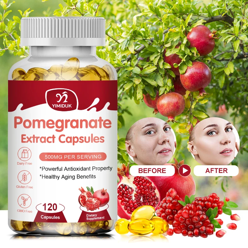 

Vitamins Pomegranate Extract Capsules Antioxidant Supplement Heart Health Joint Support Brain Health