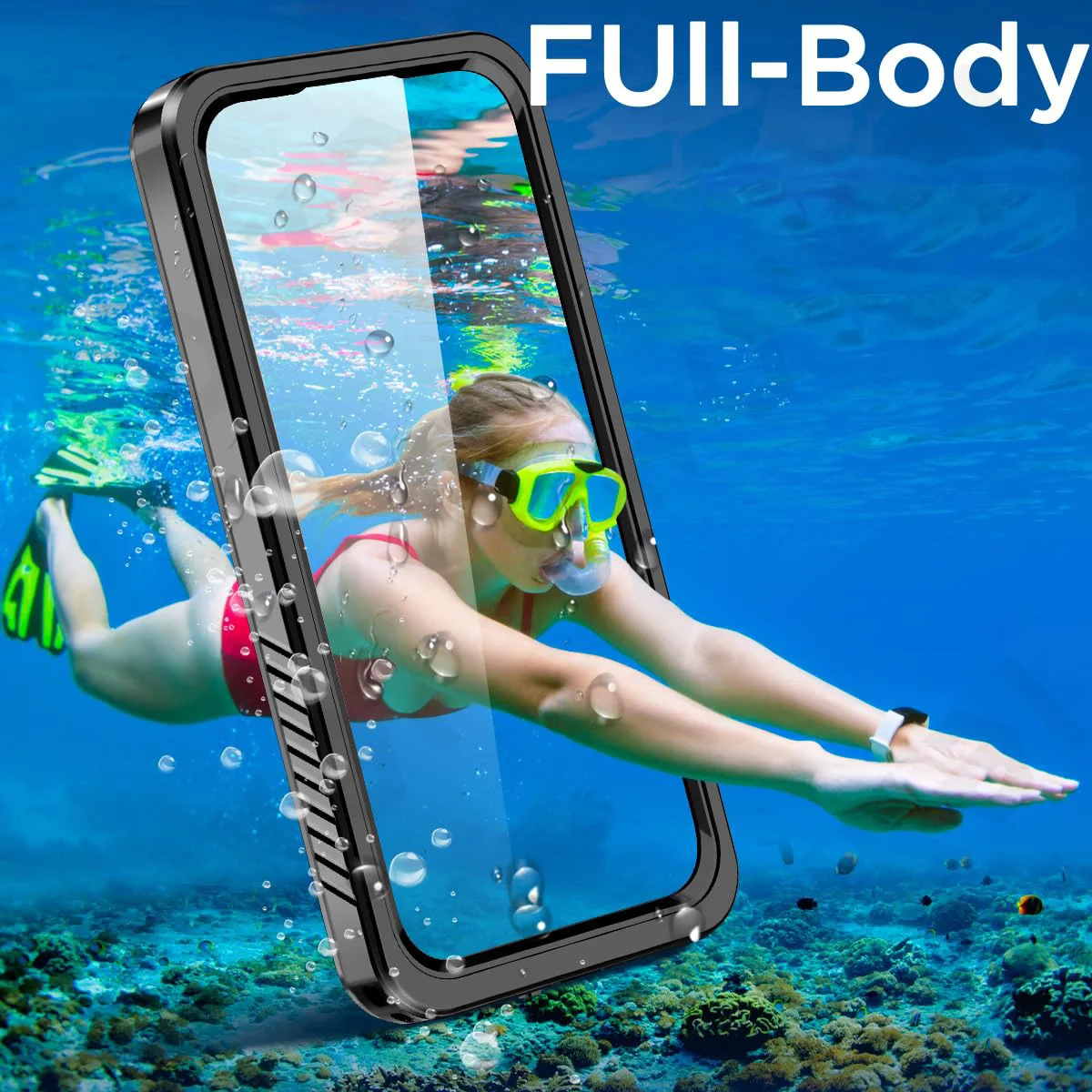 Premium IP68 Waterproof Metal Aluminum Swimming Phone Case - Luxury Underwater Protective Cover