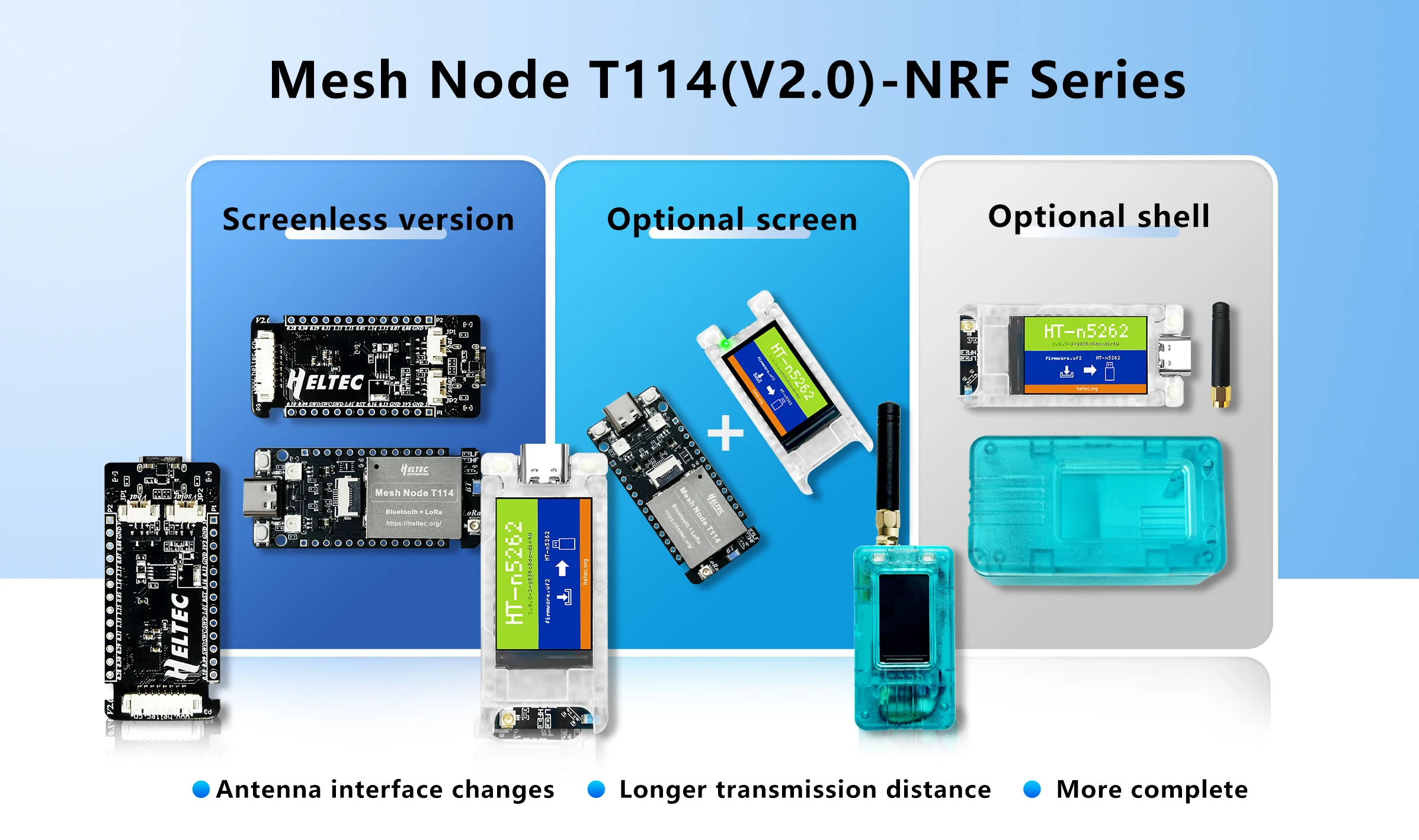 Heltec T114 Dev-Board Meshtastic V2 Nordic nRF52840 SX1262 LoRaWAN LoRa Arduino