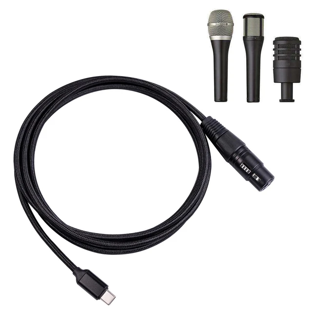 Xlr To Usb-c Adaptateur Câble Microphone Femelle Xlr Cordon Vers Ordinateur  Pc Type-c