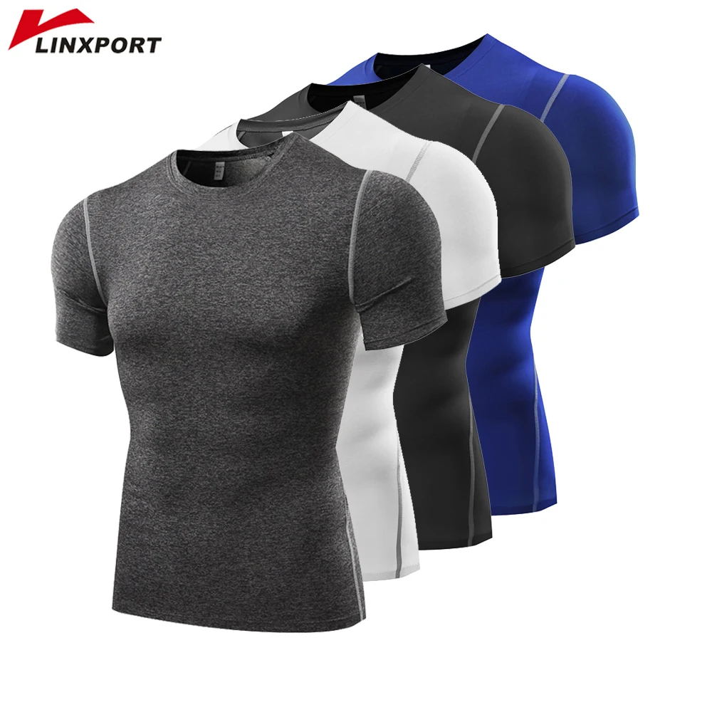 Compression T Shirt Men Short Sleeve T Shirts Running Tights Sports Thermal Muscle Underwear Fitness Gym Clothing Jerseys Jacket Tops