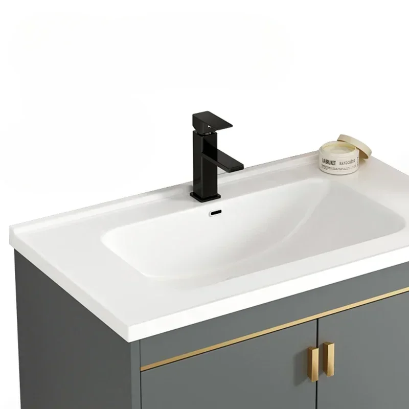 Simple Bathroom Cabinets Multifunction Fog-proof Vanity Smart Mirror Cabinets Hotel Aluminium Furniture Arredo