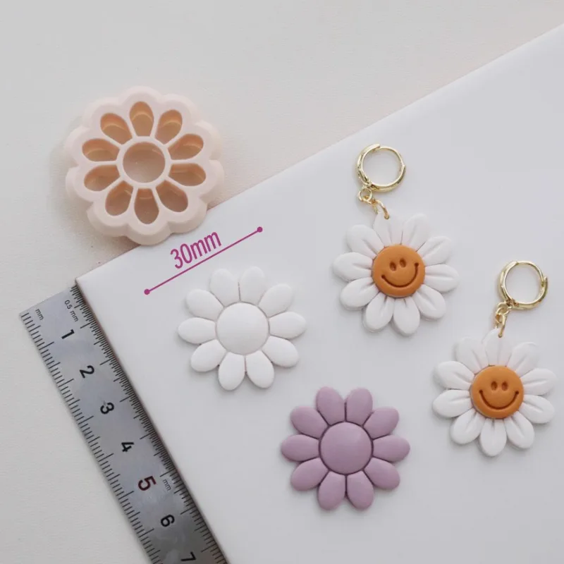 Flower Earrings Shaped Polymer Clay Cutter DIY Handmade Rings/necklaces Polymer Clay Mold Jewelry Modeling Pottery Tools polymer clay tools pottery tools clay sculpting tools pottery sculpting tools clay craft tool