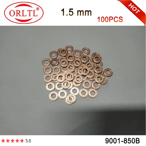 구리 워셔 100 개 9001-850c 3mm 9001-850a 2mm 9001-850b 1.5mm 9001-850d 2.5 델파이 인젝터 노즐용 3