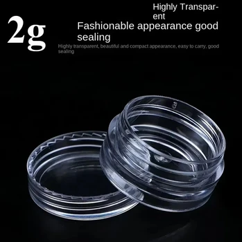 100/200/400 pz 2g Trasparente Vaso Vuoto Vasi Trucco Balsamo per le labbra Contenitore Bottiglie di Campione di Plastica Ombretto Crema 1
