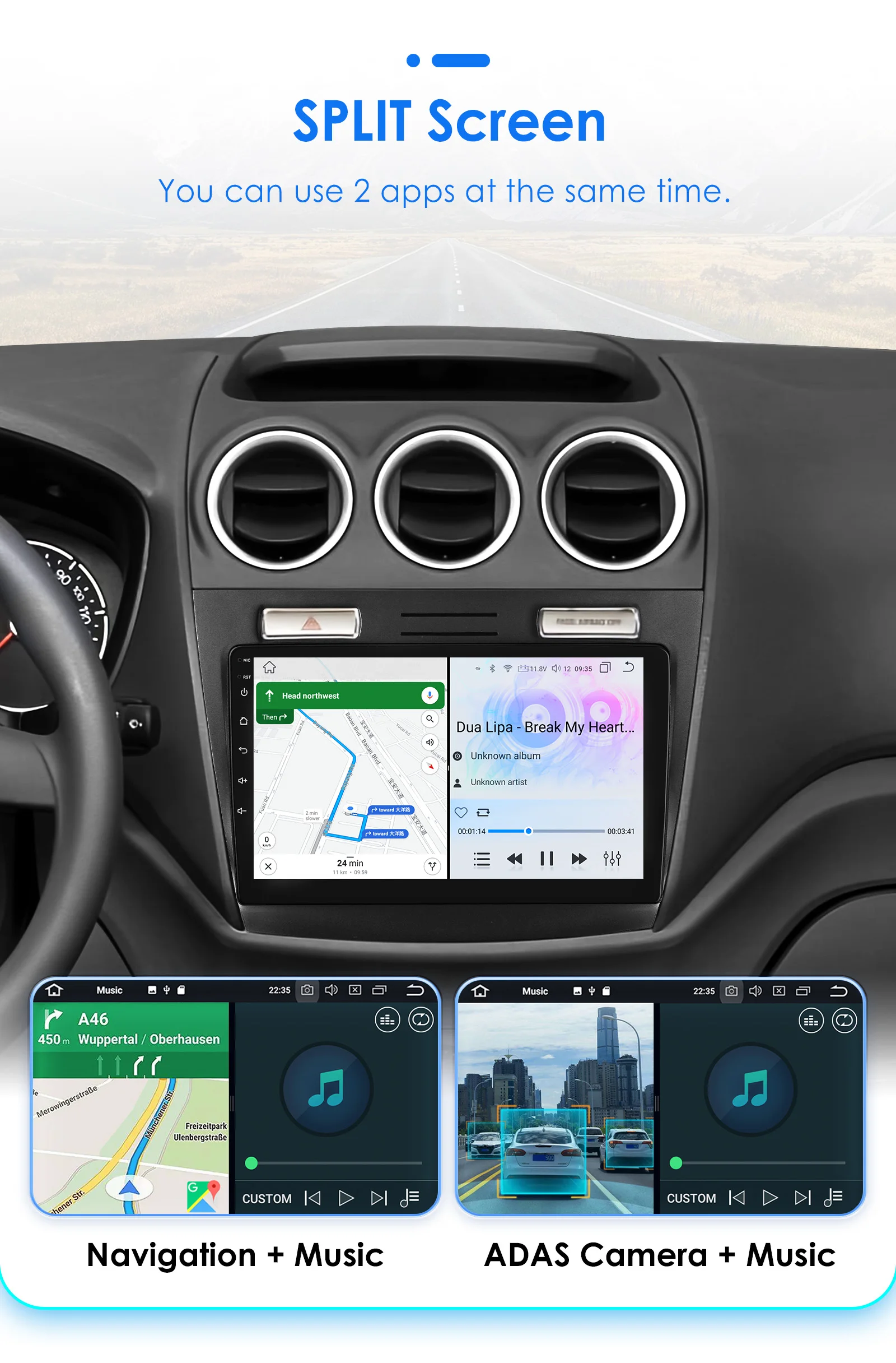 10.1 "hizpo 2din carplay android auto autoradio für ford transit connect tourneo connect-bt 4g swc rds dsp gps navi – Detail 34
