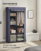 SONGMICS Portable Closet, 34.6 Inch Large Capacity Wardrobe Closet Organizer with Fabric Cover, Hanging Rods and Shelves 2