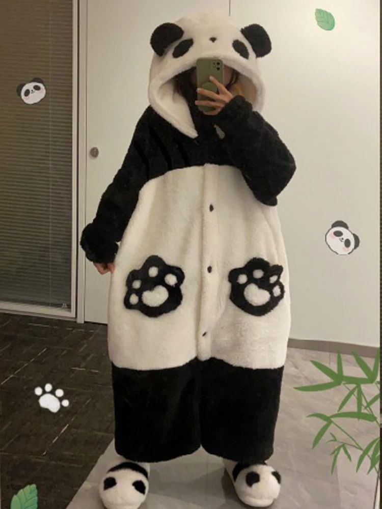Oso Panda Pijamas Enterizos Para Mujer Disfraces Oso Panda Pijama
