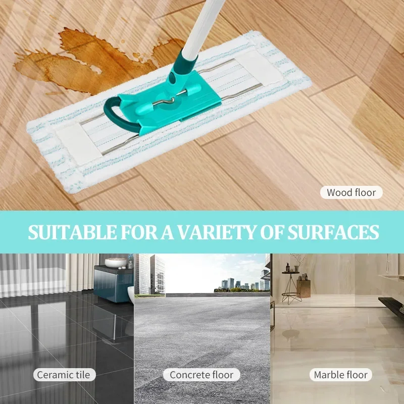 Microfiber Mop Cloth, Mopping Cloths for Leifheit Cleaner Hands, Household Replacement Cloth, Floor Cleaning Supplies, 48x17cm 2
