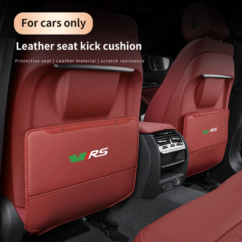 Skoda VRS Octavia Fabia Rapid Superb Karoq Kodiaq Citigo Kamiq Car Seat Backrest Anti-kick Pad Seat Back Organizer Storage Bag