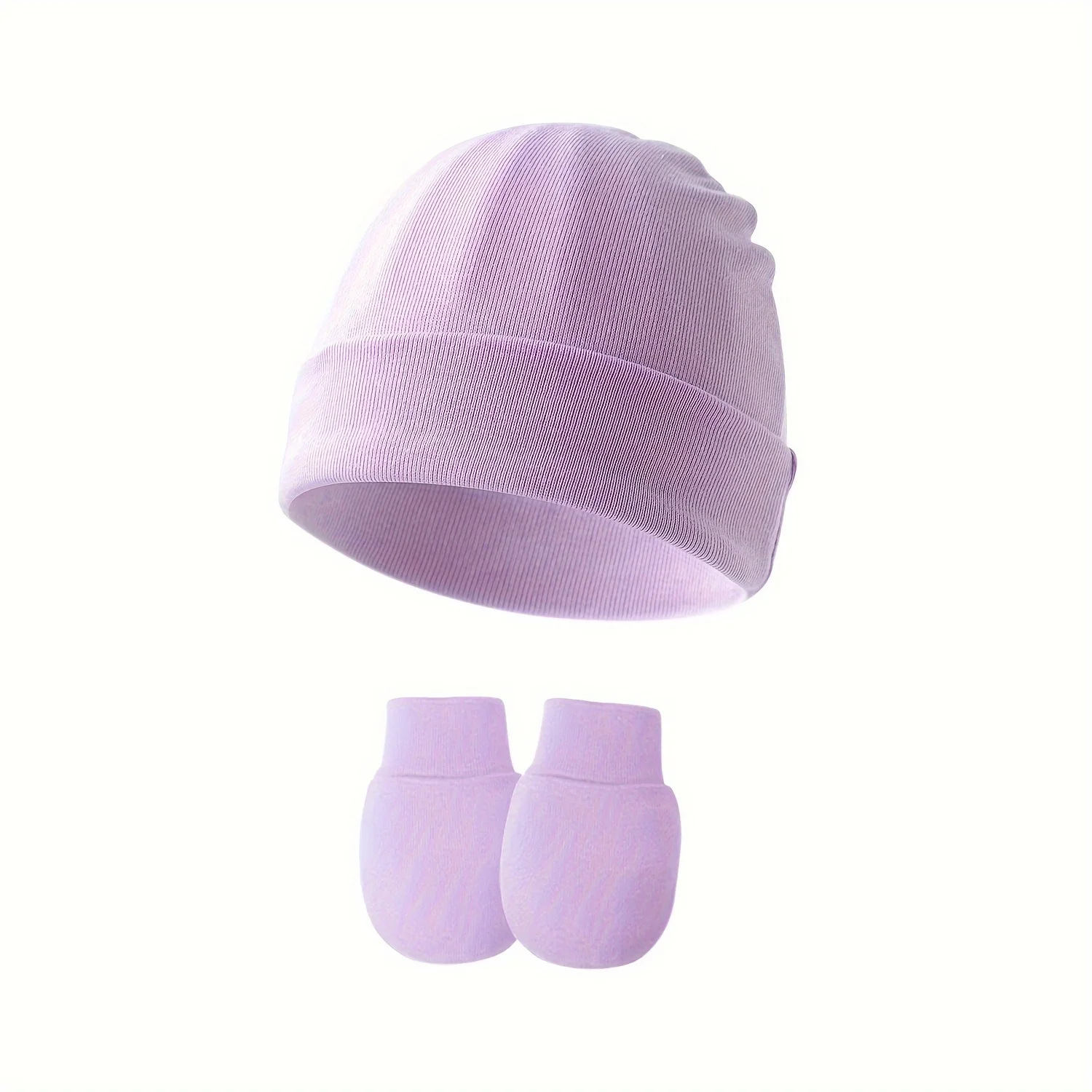 4 set di guanti per neonati carini per neonati, guanti per neonati senza graffi, guanti per cappelli per bambina per neonati, neonati, neonati - immagine 4