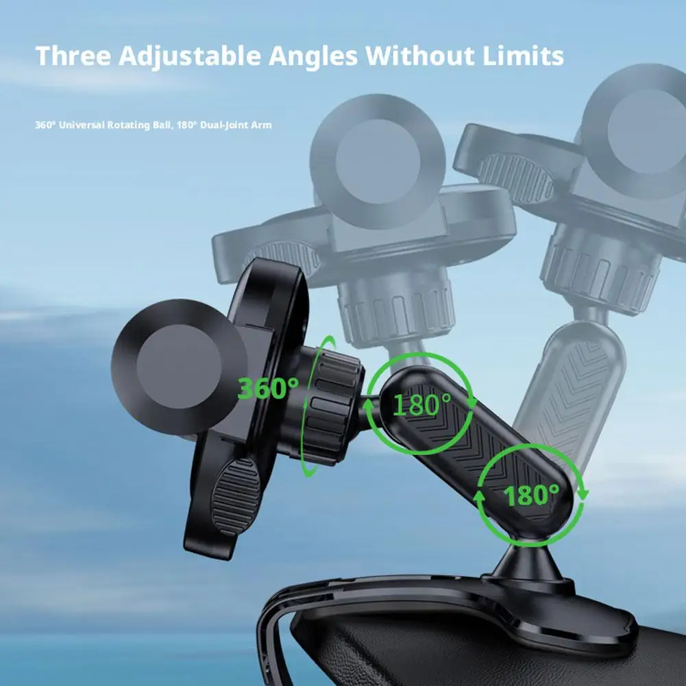 HUD-Style Dashboard Silicone Car Phone Holder with One-Touch Lock, Universal Fit