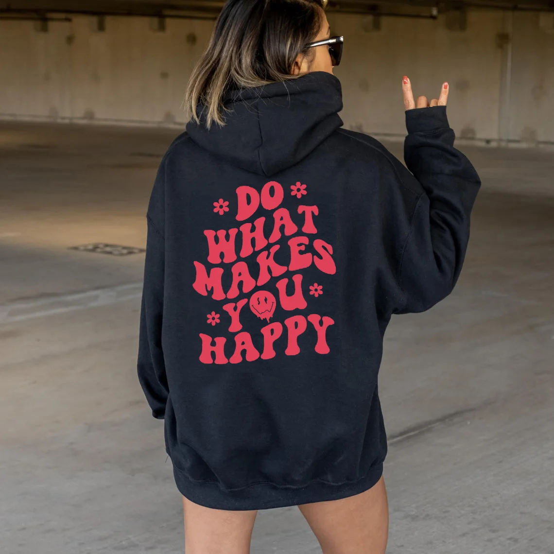 Do What Makes You Happy Hoodie Aesthetic Hoodie Aesthetic Preppy Sayings on  Back Trendy Hoodies Positivity Quotes pullovers top