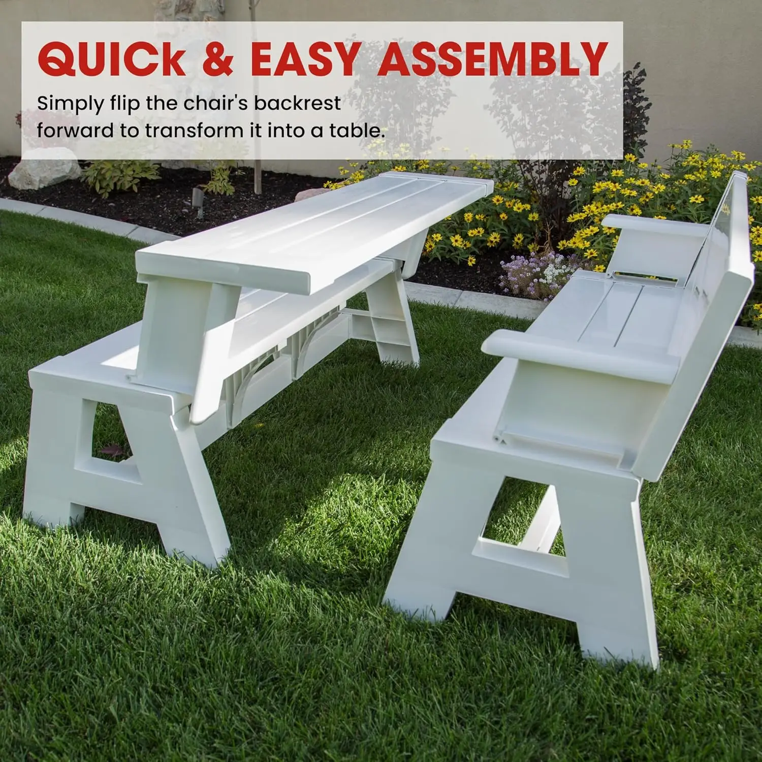 Gen 1 Convertible Bench to Picnic Table 5