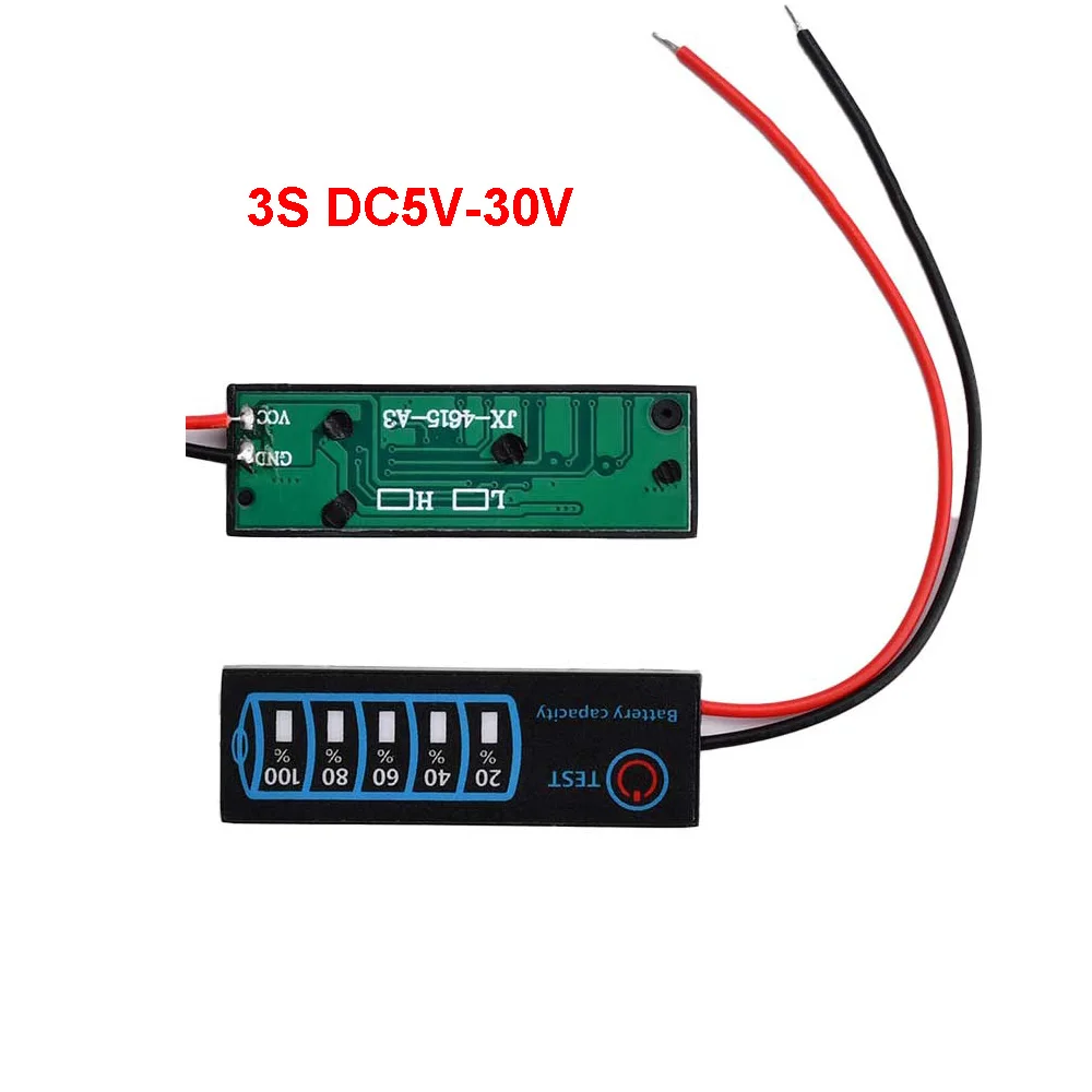 Lithium Battery Capacity Indicator Module 3S 5V-30V LED Display Li-po Li-ion