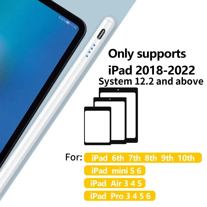 Advanced Stylus Pen with LED Indicators and Palm Rejection - Fast Charging and Touch-Enabled