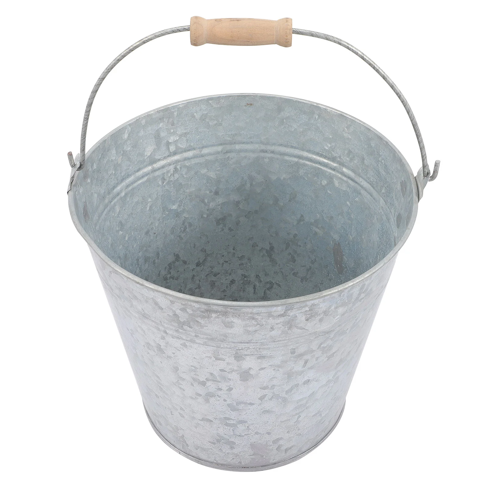

Metal Buckets Handle Iron Pail Galvanized Bucket Compost Bin Food Waste Container Decorative Farmhouse Flower Bucket Ash