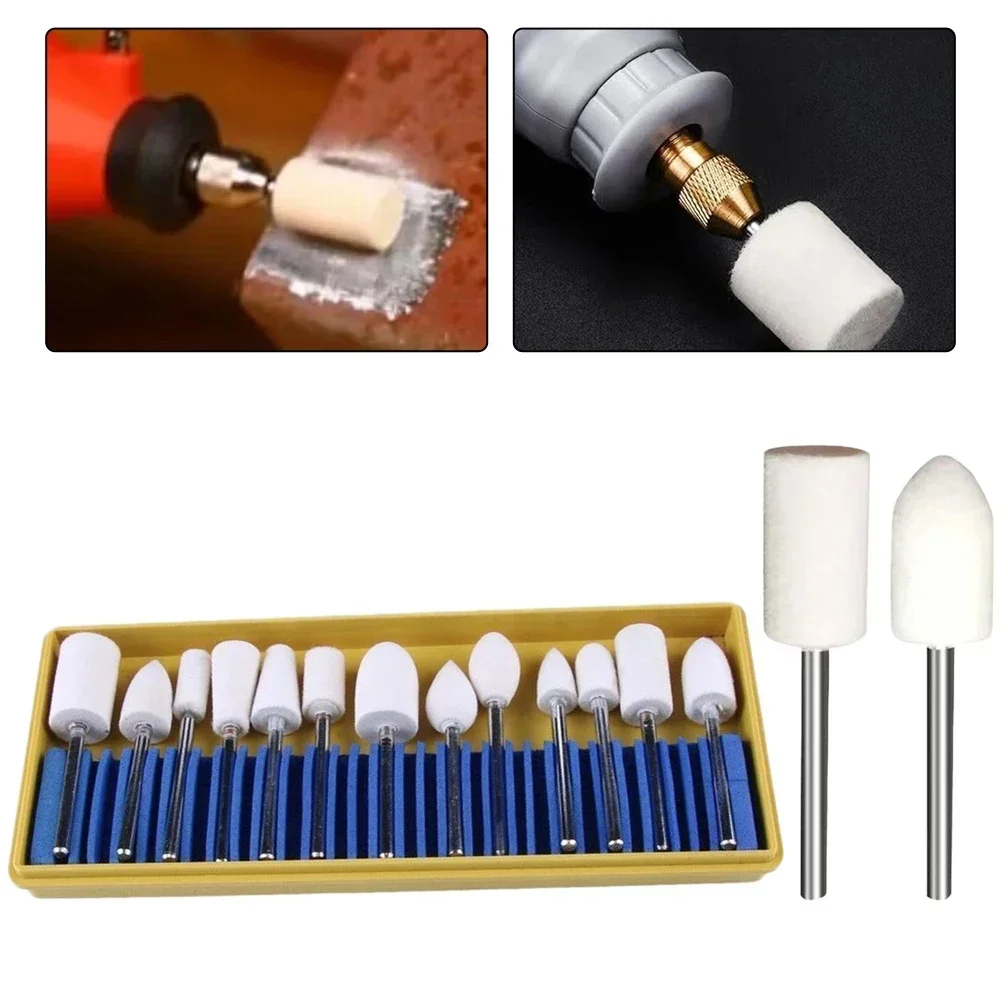 Wool Felt Bobs Set Compressed Wool Fibers For Jade/glass/metal Polishing Felt Bob Burs Rotary Abrasive Tools Polishing Tool