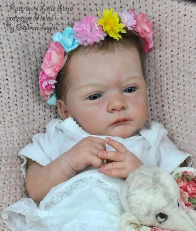 

【original size】20 Inches Bebe Reborn Baby Doll Kit Malea By Gudrun Legler Blank Unpainted Unfinished New Reborn Baby Kit