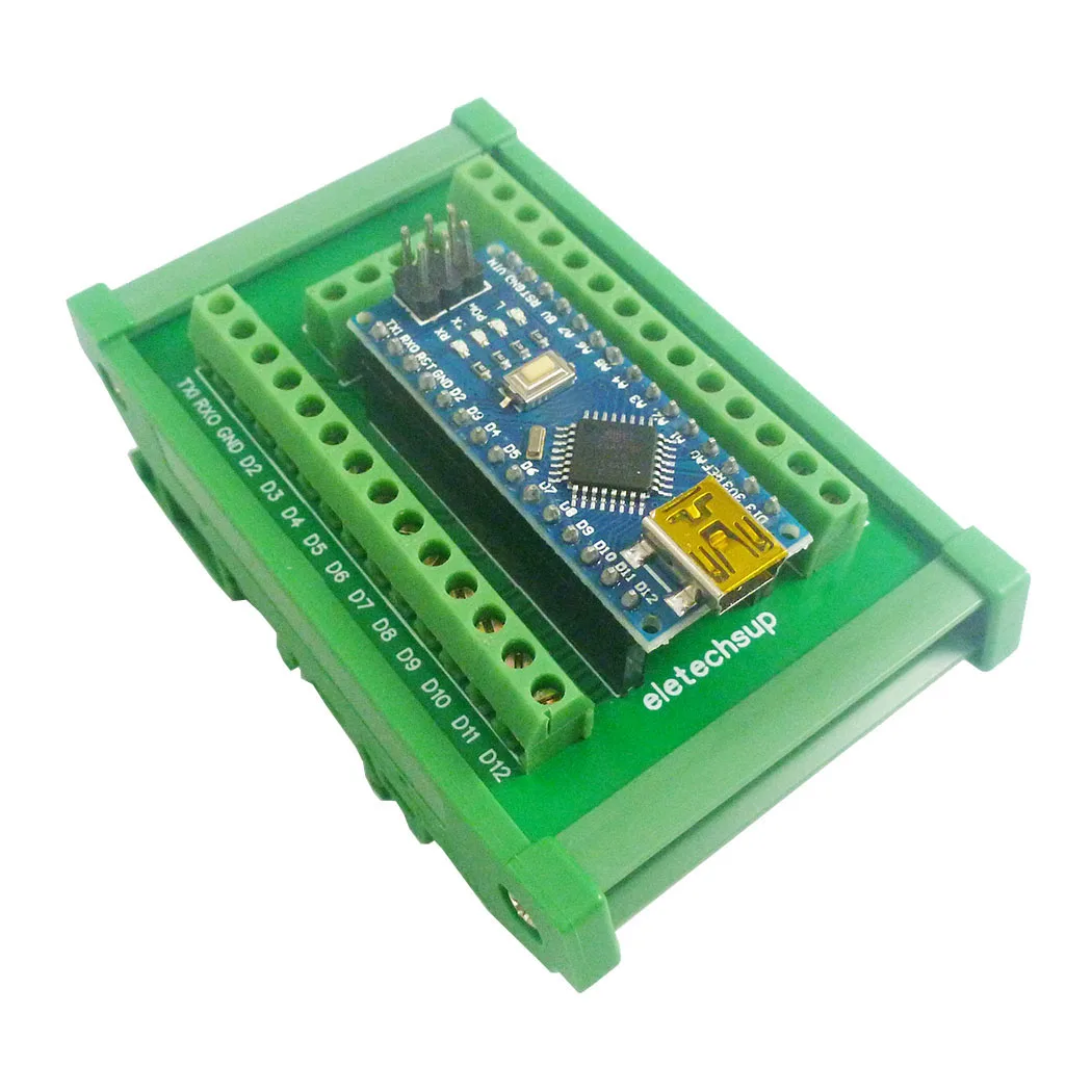 DIN-Rail-Mount-Screw-Terminal-Block-Adapter-Module-For-Arduino-NANO ...