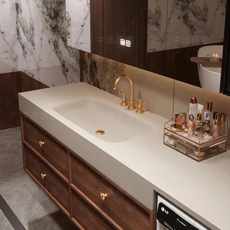 new wash basin, washing machine integrated cabinet, indoor bathroom, bathroom cabinet combined washstand, customized