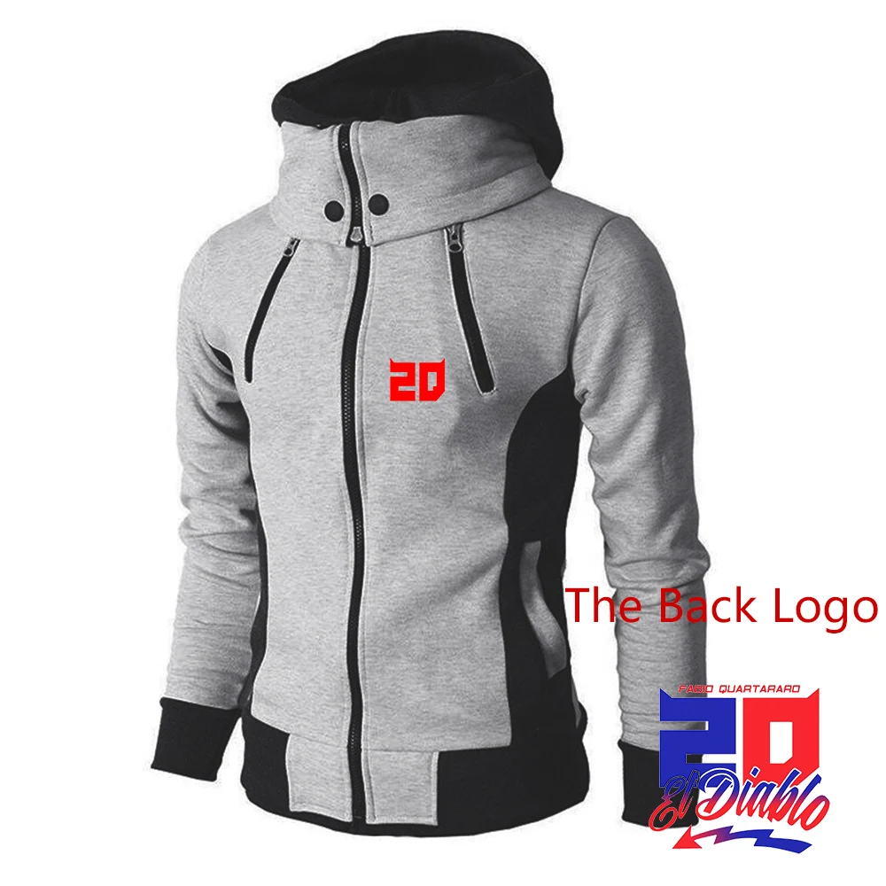 Men Motorcycle Racing Hoodie Zip Lapel Collar High Quality