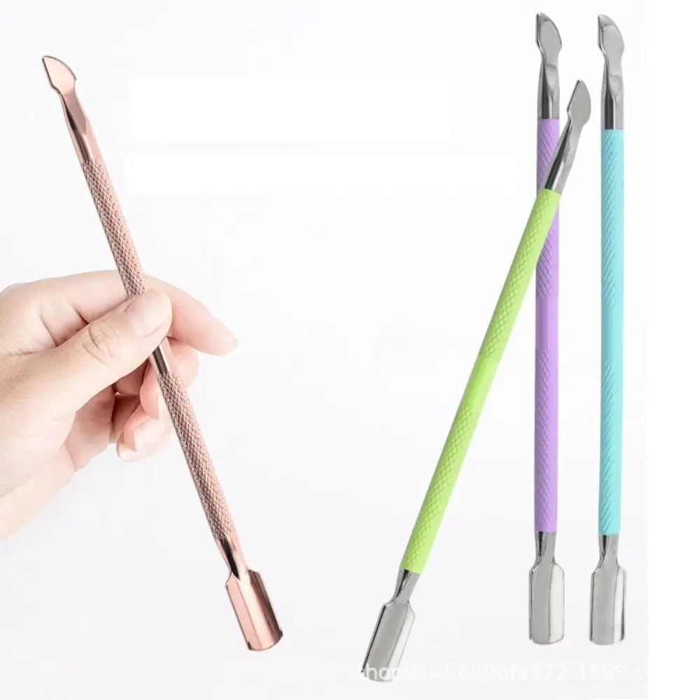 Stainless Steel Double Head Steel Push Remove Phototherapy Glue Dead Skin Remover Nail Art Tool Remove Nail Polish Glue