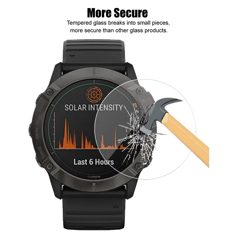 Tempered Glass for Garmin Fenix 7X 7S 7 6X 6S 6 Pro Garmin Fenix 5 5S 5X Plus Glass Screen Protector Film Foil