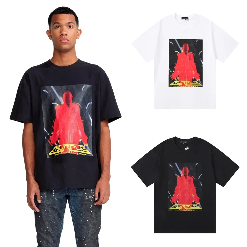 

2024ss PURPLE T-Shirts High Quality Oversize Tee Black White T Shirt For Men Women