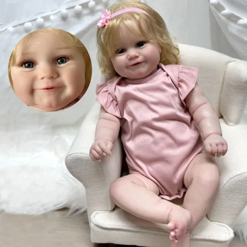 60cm Reborn Bebe Dolls Finished 3D Painted Skin Lifelike Reborn Toddler Girl Dolls for Children's Gift Реборн Muñecas
