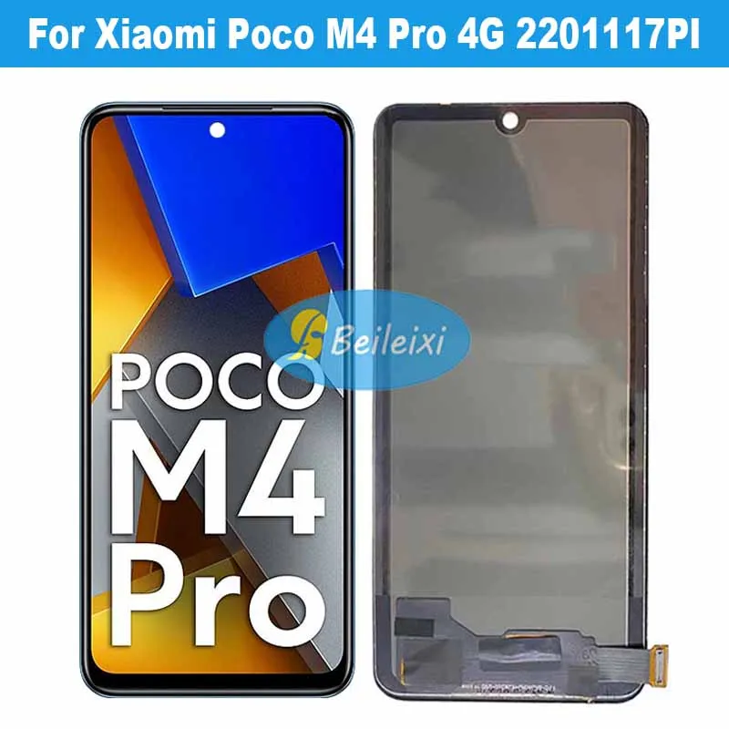 For Xiaomi Poco M4 Pro 4G 2201117PI MZB0B5VIN 2201117PG LCD Display Touch Screen Digitizer Assembly For Poco M4 Pro