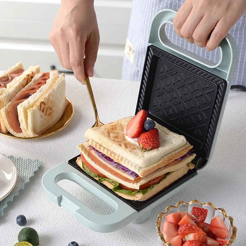 Kitchen Appliances multi-function Portable 2-slice Stainless Steel plate sandwich maker waffle maker 6