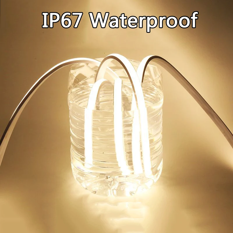 COB LED Strip 220V High Brightness Led Light Waterproof Flexible Ribbon Tape for Room Bedroom Kitchen, Outdoor Garden Lighting 3