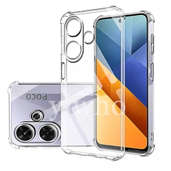 Transparent Protective Phone Case with Clear Camera Cover for Poco C65 4G