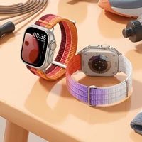 Bracelet en nylon pour Apple Watch Ultra 2 3 49mm 44mm 40mm 46mm 42 45mm, bracelet sport pour Apple Watch Series 11 10 SE3 8 9 6