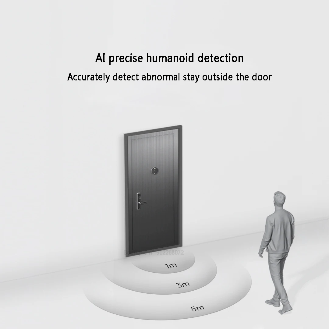 Xiaobai Smart Cat Eye M1 300w Edition 5-inch Screen 5000mAh Battery 3 Million Pixels 150&deg; AI Humanoid Detection Smart Doorbell