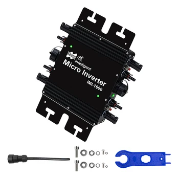 1600W MPPT Solar Inverter On Grid Microinverter 20-50VDC With Built-in WiFi Easy to Install Used for Home Appliance Solar System