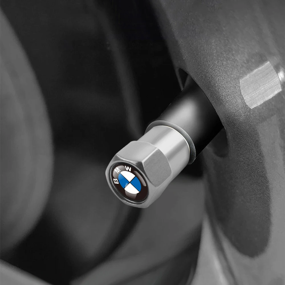 자동차 스타일링 휠 타이어 볼트 인 밸브 캡 배지, BMW M E81 E90 E92 E93 F30 E60 E61 F07 F10 F18 F12 X2 3 4 5 6 7 시리즈용, 4 개