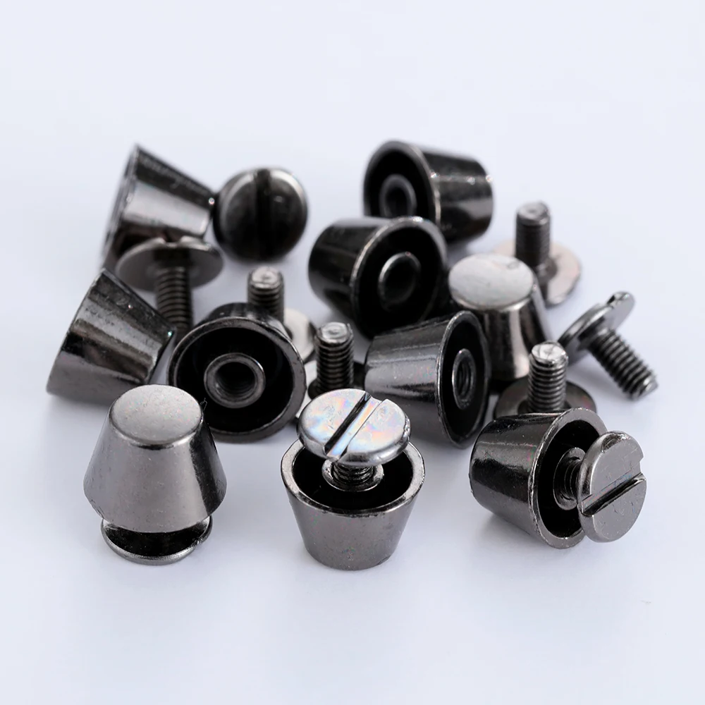 10 Stück 10/12 mm DIY Riemennieten Schraube Eimer Kuppelbolzen Flachkopfschrauben Punk Metall Nageltuch Knopf Gepäck Handwerk Kleidung/Tasche – Detail 14
