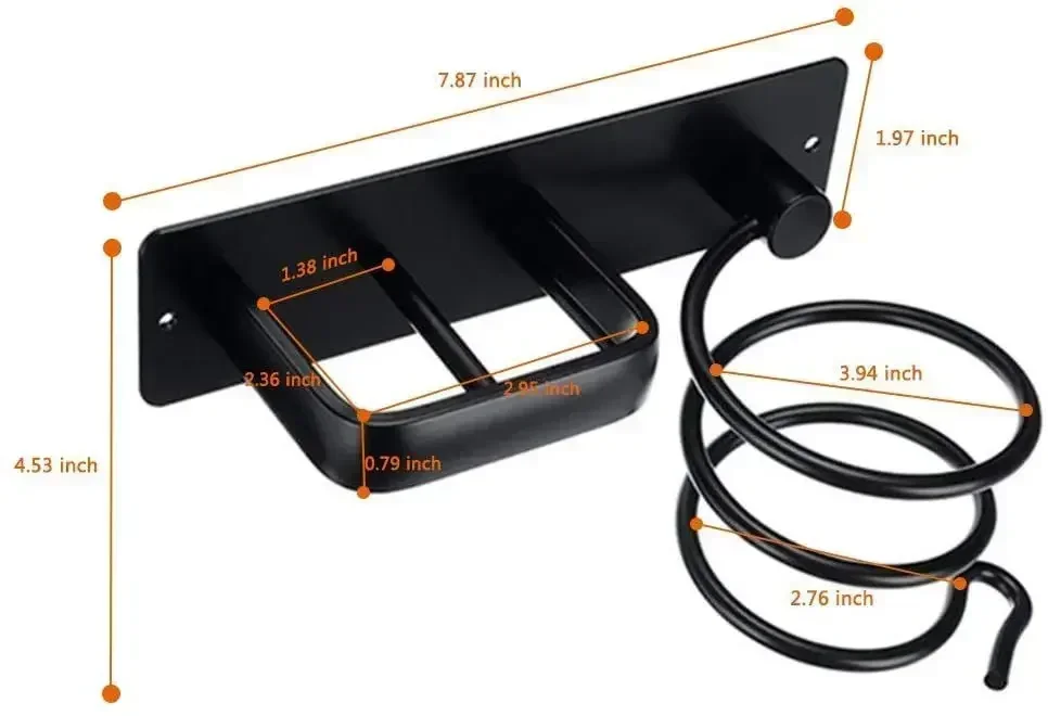 Hair Dryer Holder Organized Rack Wall Mounted Hair Straightener stand Bathroom Shelf Storage Shelves Accessories Shelves 5