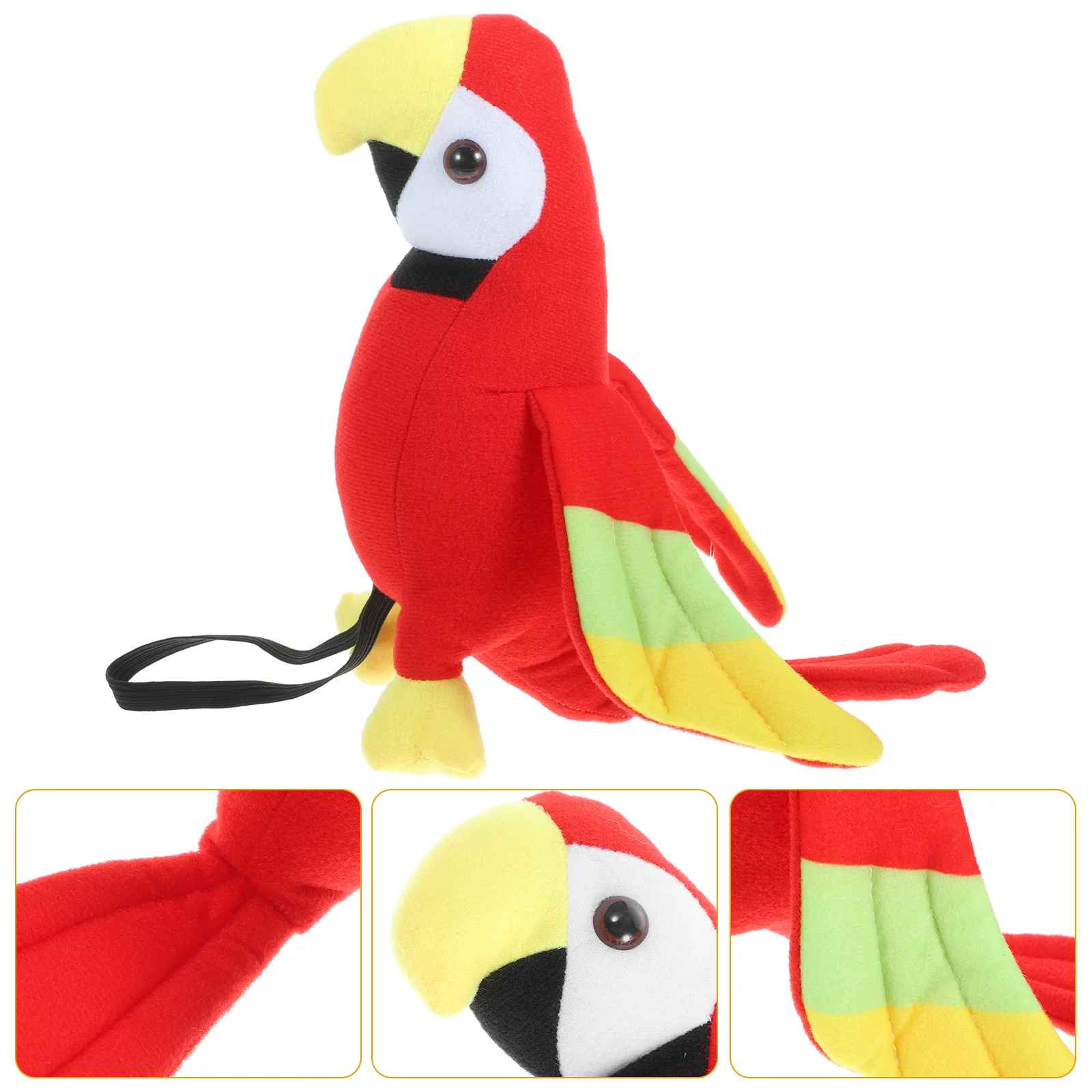 

Pirate Parrot Plush Bird Shoulder Simulated Toys Cockatoo Hamster Stuffed Cartoon