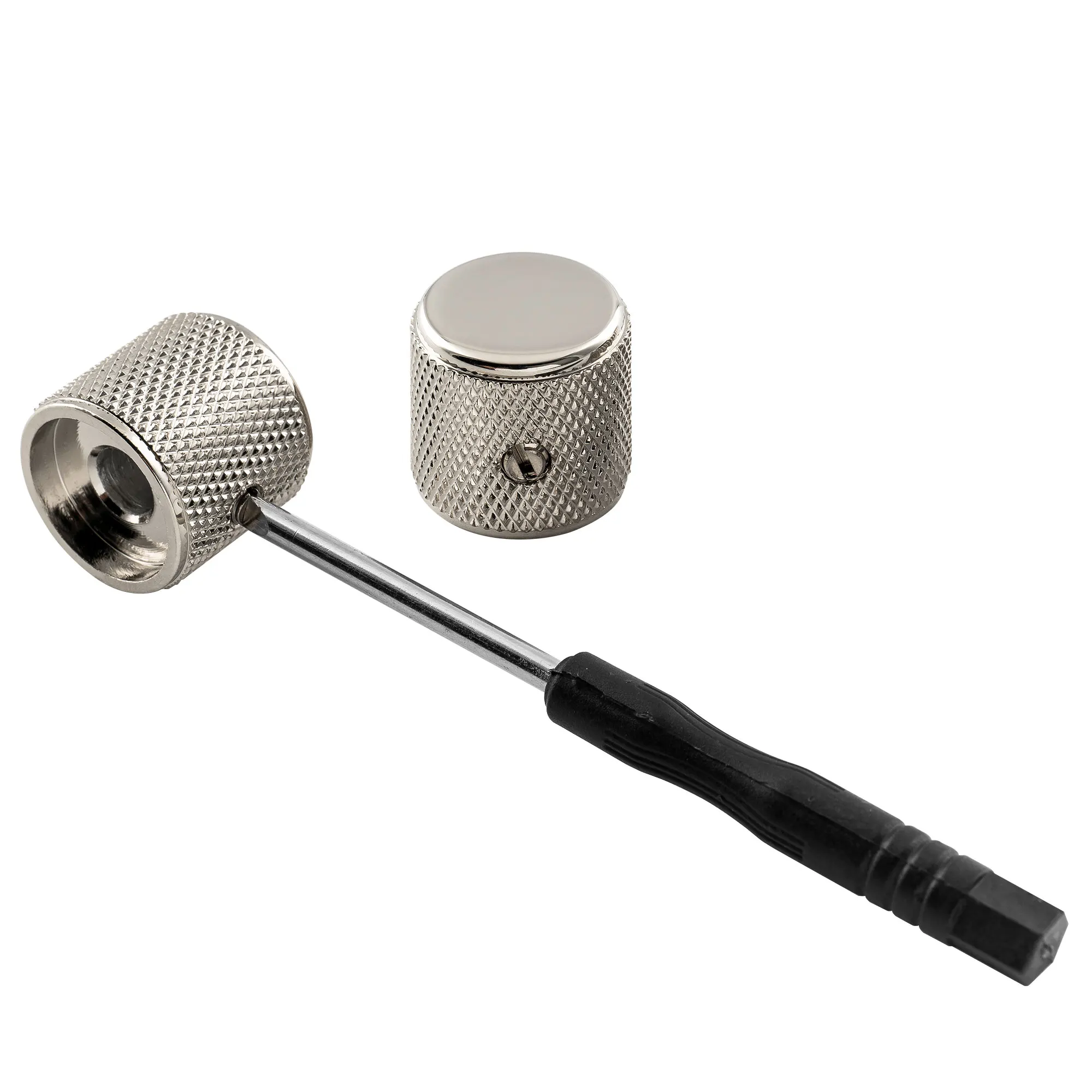 Musiclily Pro 1/4 Zoll Aluminium Flat Top Universal Fitting Control Knob mit Stellschraube für Fender Mexico Player Tele (2er-Set) – Detail 21