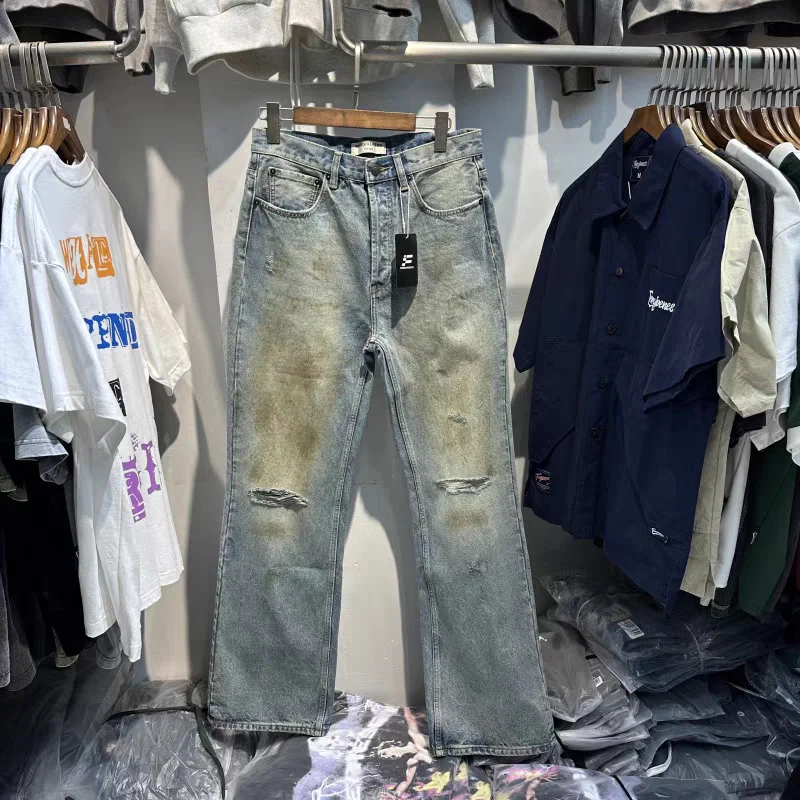 

Forgiveness New Retro Washed And Worn Out Distressed Jeans, Oversized Men's And Women's Casual Jeans