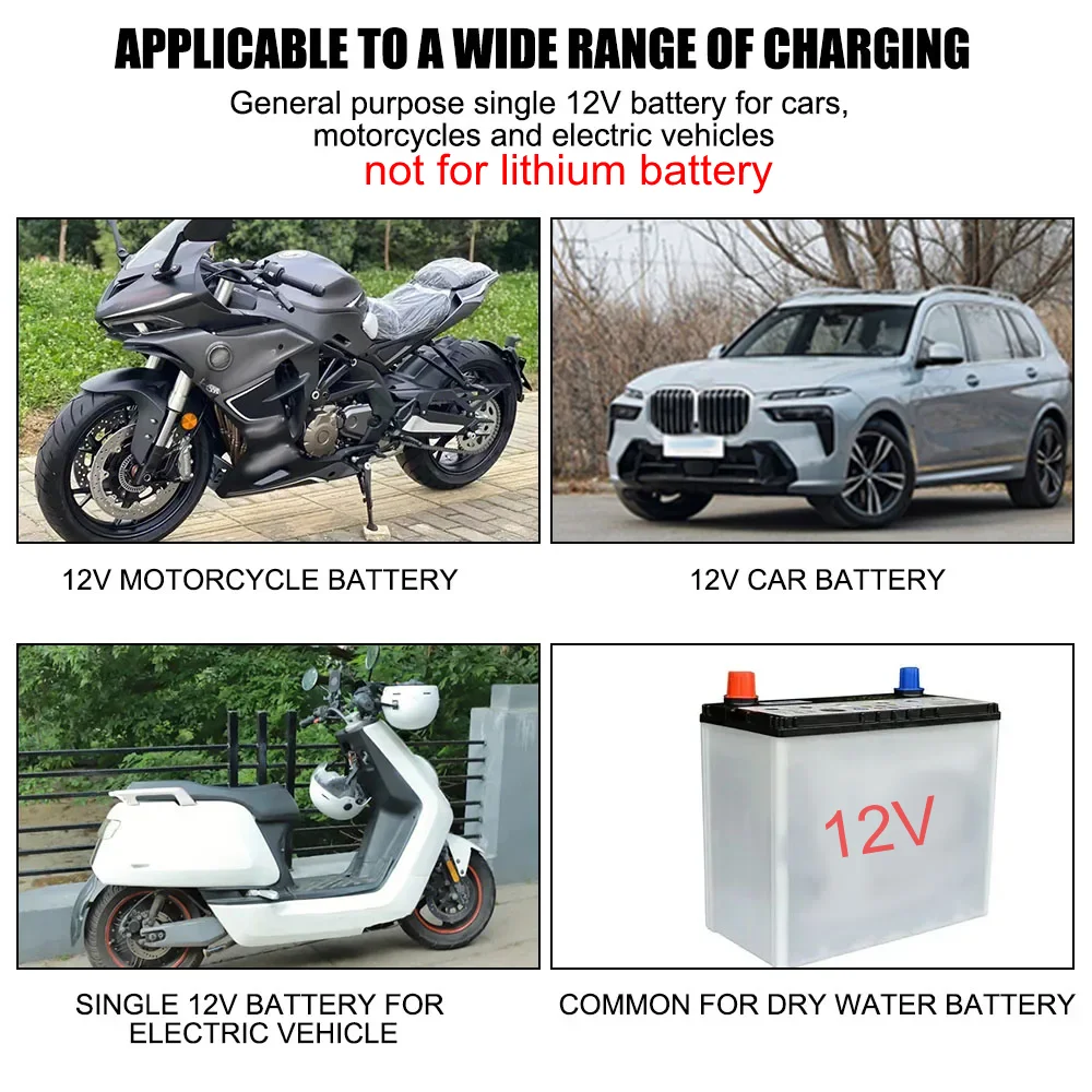 12V 2A Lead Acid Battery Charger Lcd Display AC 110V 220V Motorcycle Car Charge For 5AH 7AH 12AH 14AH 20AH charger adapter battery charger battery charger adapter